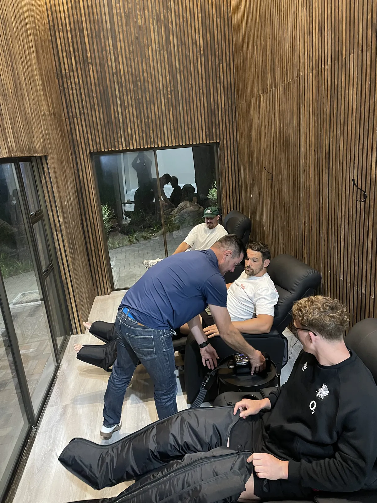 England Rugby squad recovering at the Botthms Wellness Hub, Randburg