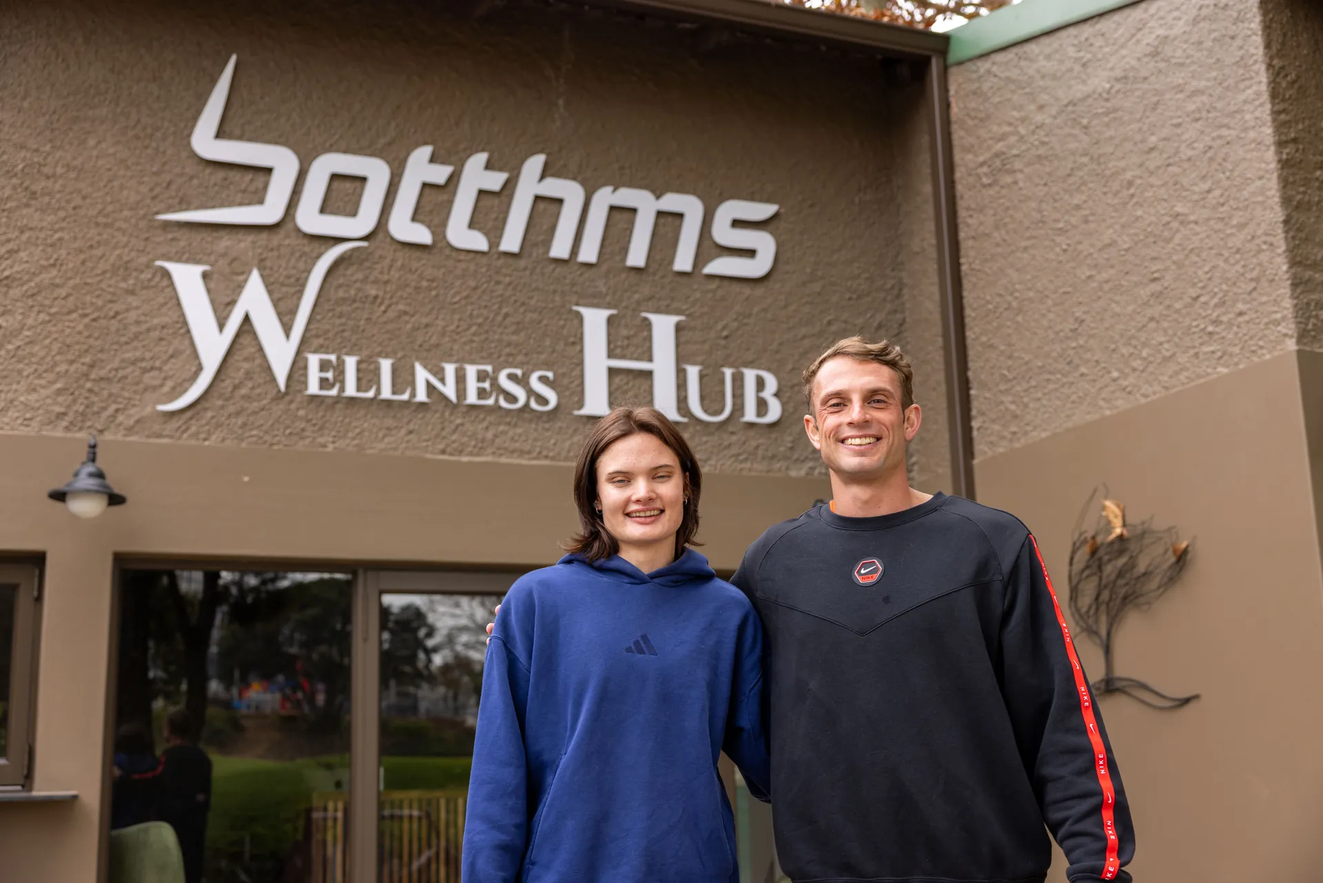 South African athletes Morné van As and Kayla la Grange at the Botthms Wellness Hub, Randburg